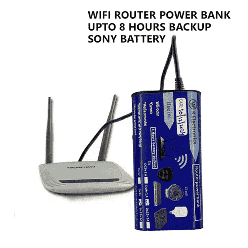 وائی فائی راؤٹر UPS پاور بینک 9 وولٹ - 4 گھنٹے گارنٹی شدہ بیک اپ - Tp Link Tenda PTCL اور دیگر راؤٹرز