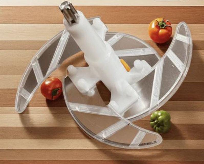 2L Stainless Steel Manual Food Chopper – Hand Push, 4-Blade Cutter