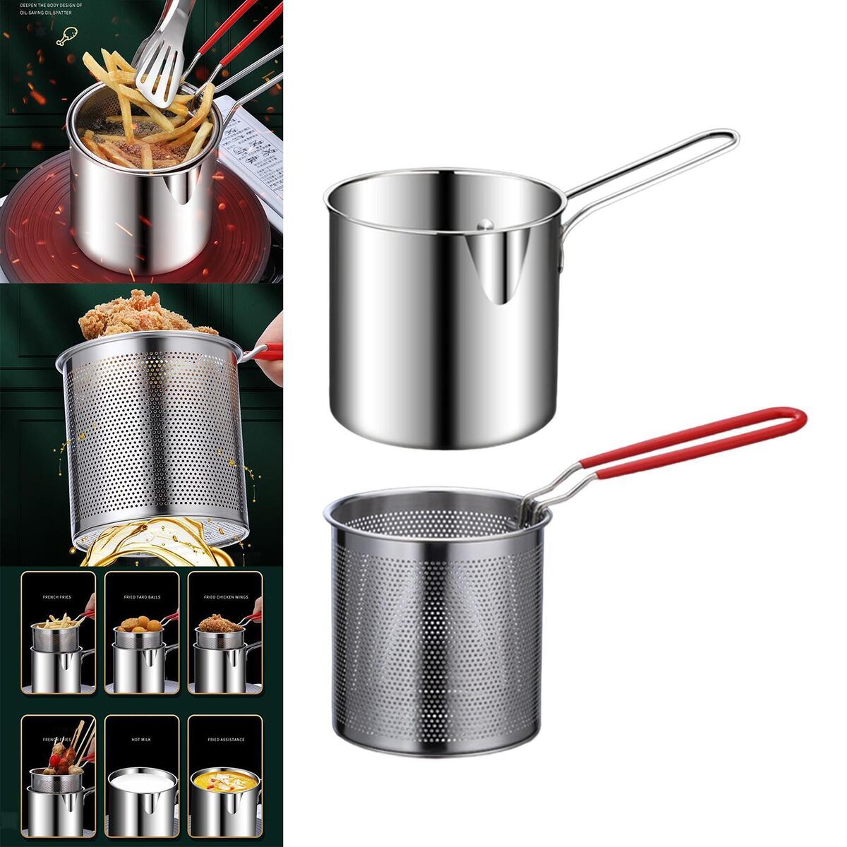 ٹوکری 1.5L کے ساتھ سٹینلیس سٹیل کا ڈیپ فرائیر پاٹ