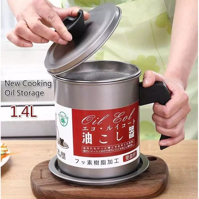 Stainless-Steel Oil Filter Storage Pot (Free Home Delivery With Allow to open)