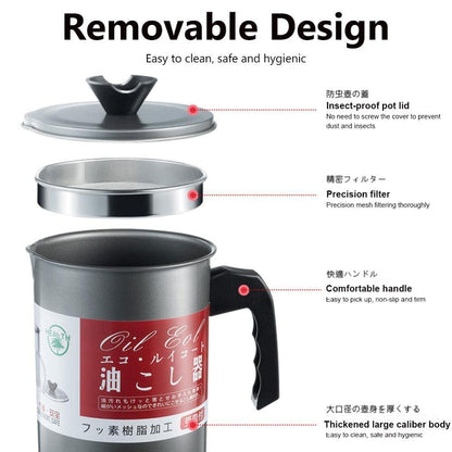 Stainless-Steel Oil Filter Storage Pot (Free Home Delivery With Allow to open)