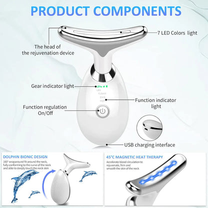 (Free Home Delivery with Allow to open parcel) Face Massager Beauty Machine, Double Chin Therapy Facial Lifting Massager