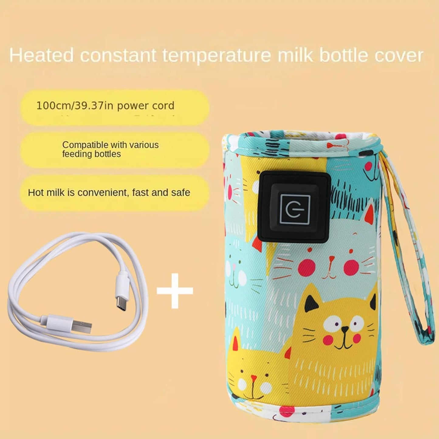 (Free Home Delivery) Portable USB Baby Bottle Warmer