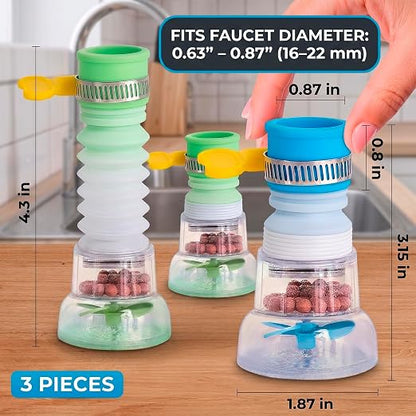 3-in-1 Kitchen Cleaning Set – Hands-Free Mini Mop, Faucet Filter Sprayer & Sink Splash Guard