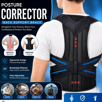 Posture Corrector Belt Adjustable – Back & Shoulder Support