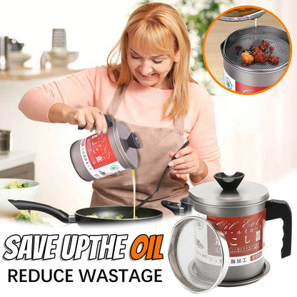 Stainless-Steel Oil Filter Storage Pot (Free Home Delivery With Allow to open)