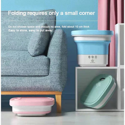 پورٹ ایبل منی فولڈنگ واشنگ اور اسپن ڈرائر مشین (مفت ہوم ڈیلیوری)