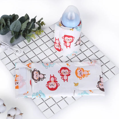 پورٹ ایبل یو ایس بی بیبی بوتل گرم آؤٹ ڈور شیر خوار بچوں کو دودھ پلانے والی بوتل کا احاطہ (مفت ہوم ڈیلیوری) 