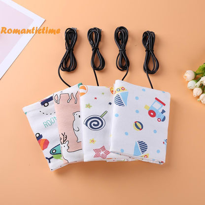 پورٹ ایبل یو ایس بی بیبی بوتل گرم آؤٹ ڈور شیر خوار بچوں کو دودھ پلانے والی بوتل کا احاطہ (مفت ہوم ڈیلیوری) 