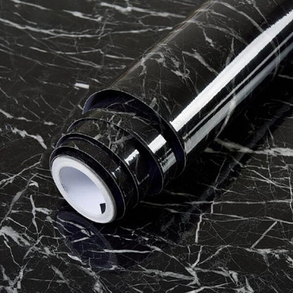 Pack of 3 Black marble Self Adhesive Waterproof Stickers