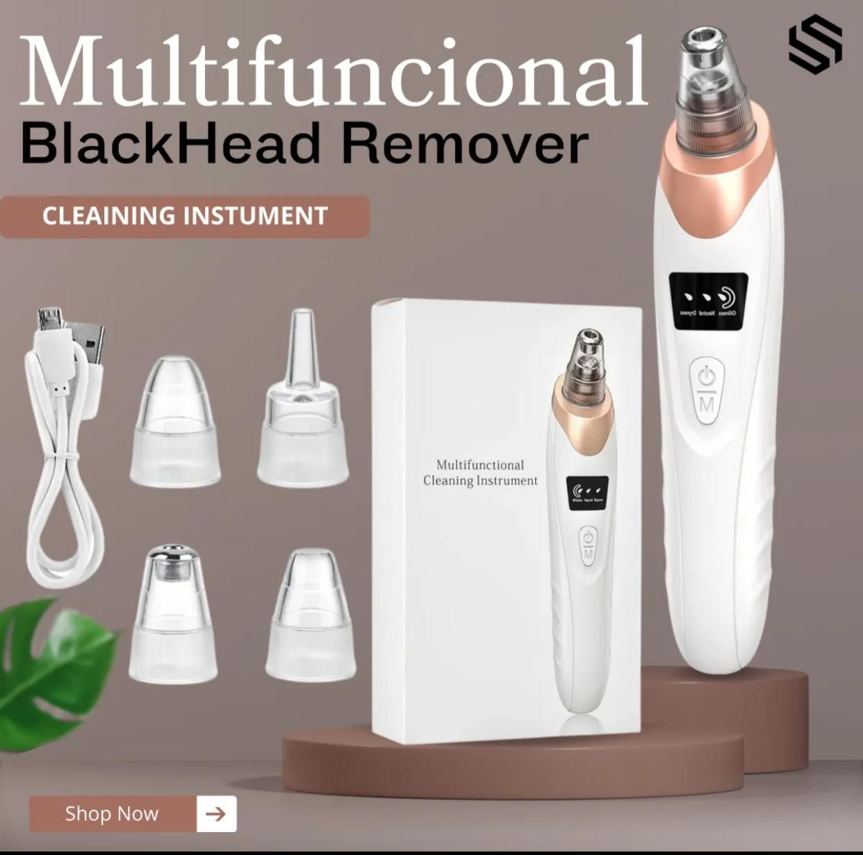 Black Head Remover Machine 5 In 1 (Rechargeable)