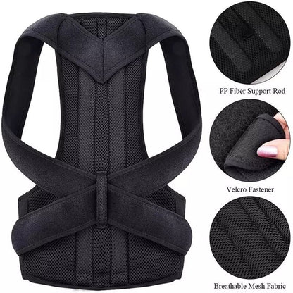 Posture Corrector Belt Adjustable – Back & Shoulder Support