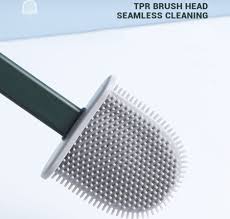 سلیکون ٹوائلٹ کلینر ٹوائلٹ برش ہولڈر کے ساتھ برش غیر پرچی لانگ ہینڈل